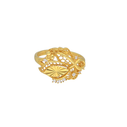 Gold Classic Ring 21KT - FKJRN21KM11712