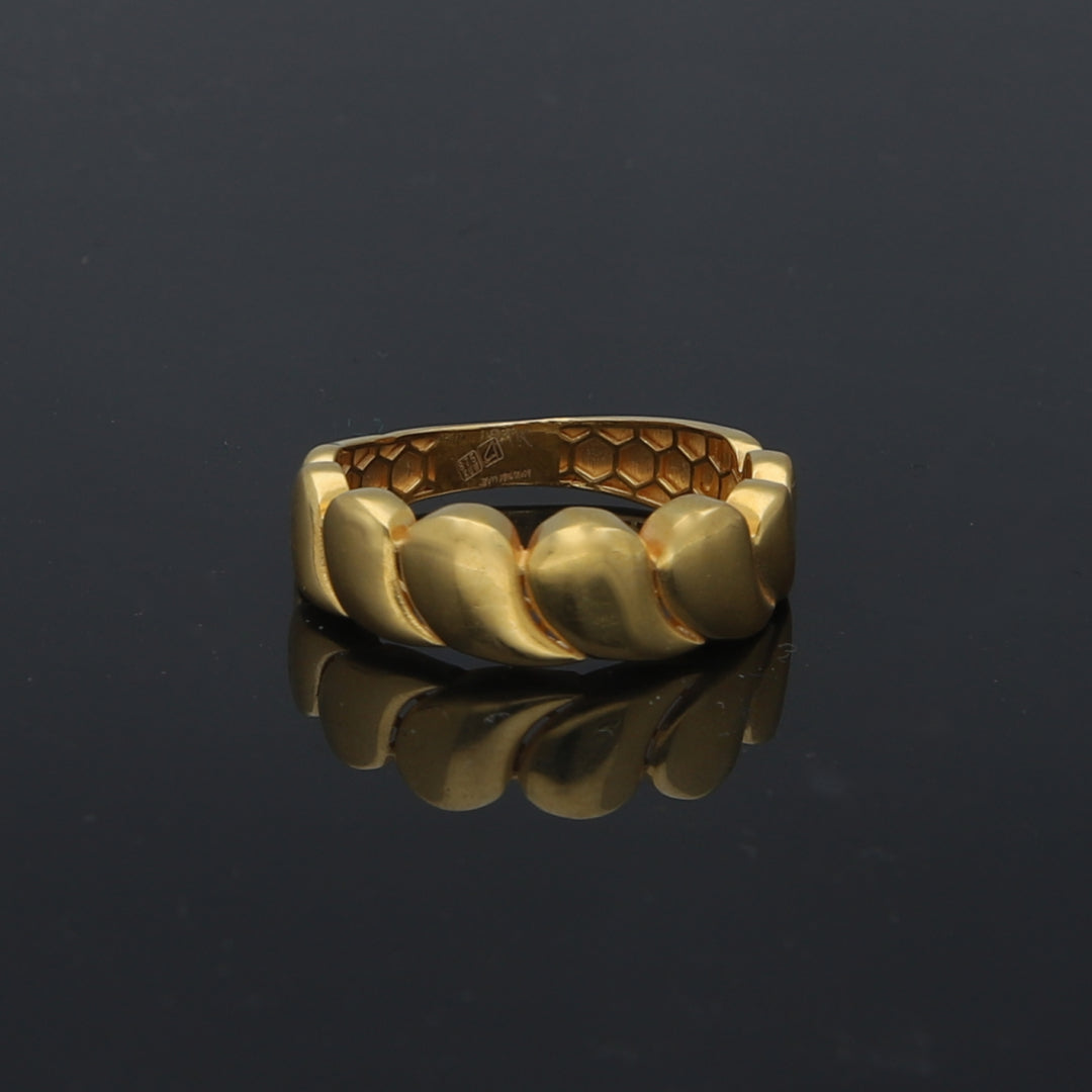 Gold Trendy Design Ring 21KT - FKJRN21KM11713