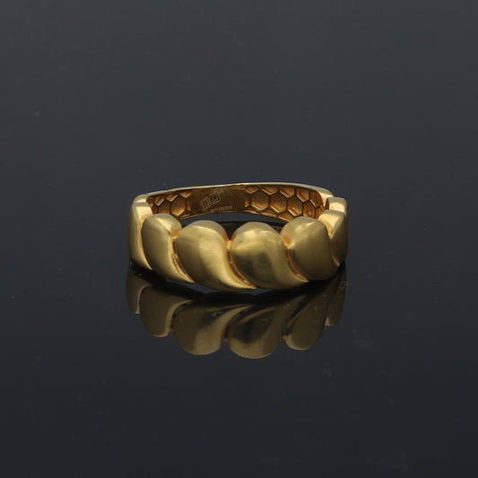 Gold Trendy Design Ring 21KT - FKJRN21KM11713
