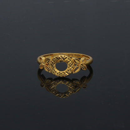 Gold Turkish Design Ring 21KT - FKJRN21KM11714
