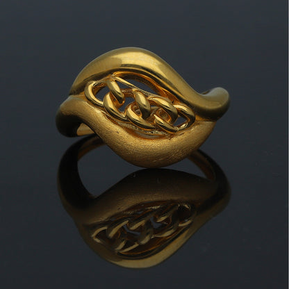 Gold Elegant Ring 21KT - FKJRN21KM11719