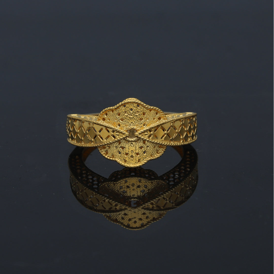 Buy Gold Turkish Design Ring 21KT – Elegant Design in Kuwait – FK Jewellers