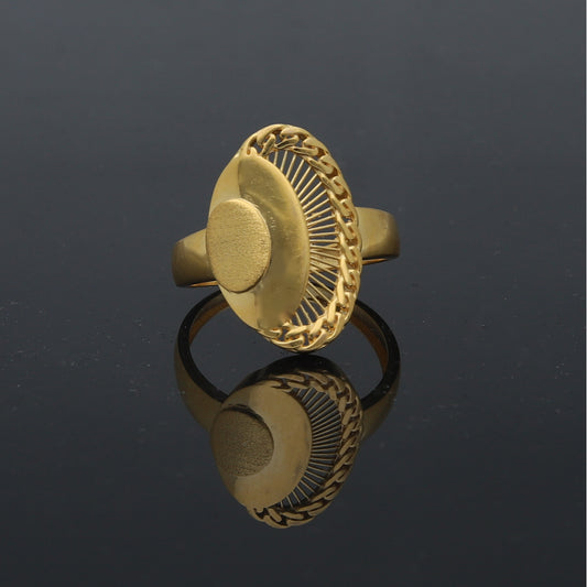 Gold Turkish Design Ring 21KT - FKJRN21KM11759