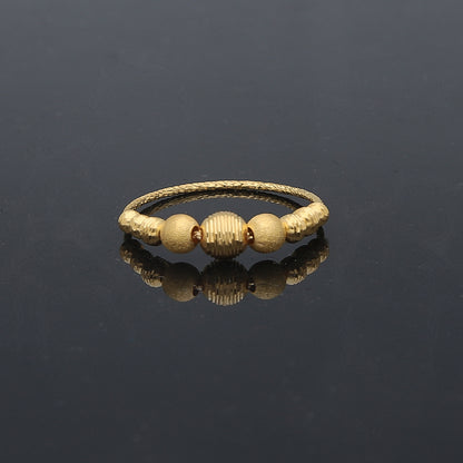 Gold Beads Design Ring 21KT - FKJRN21KM11762