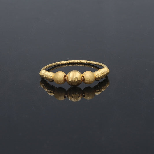 Gold Beads Design Ring 21KT - FKJRN21KM11762