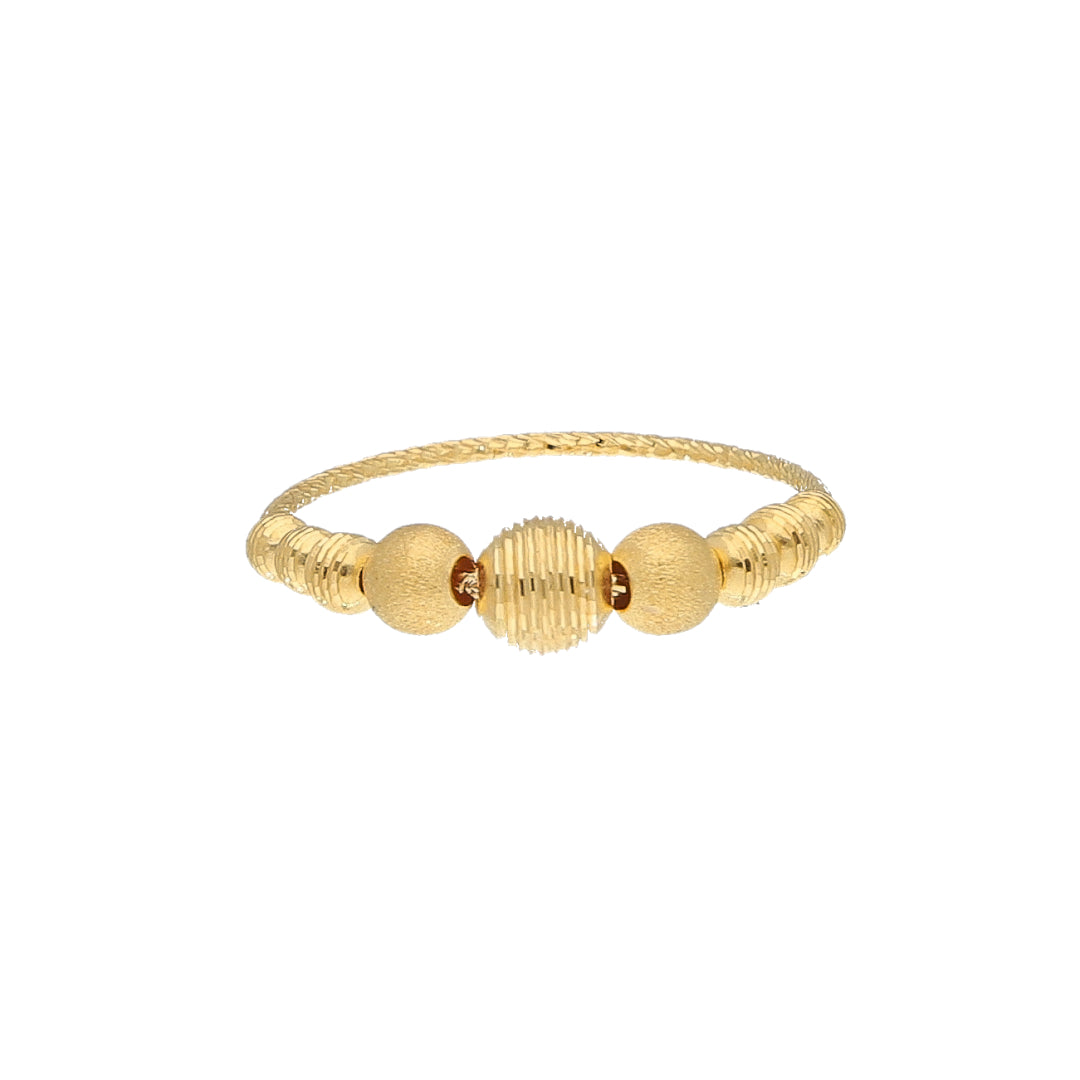 Gold Beads Design Ring 21KT - FKJRN21KM11762