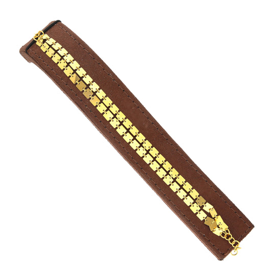 Gold Fancy Bracelet 21KT - FKJBRL21KM11764