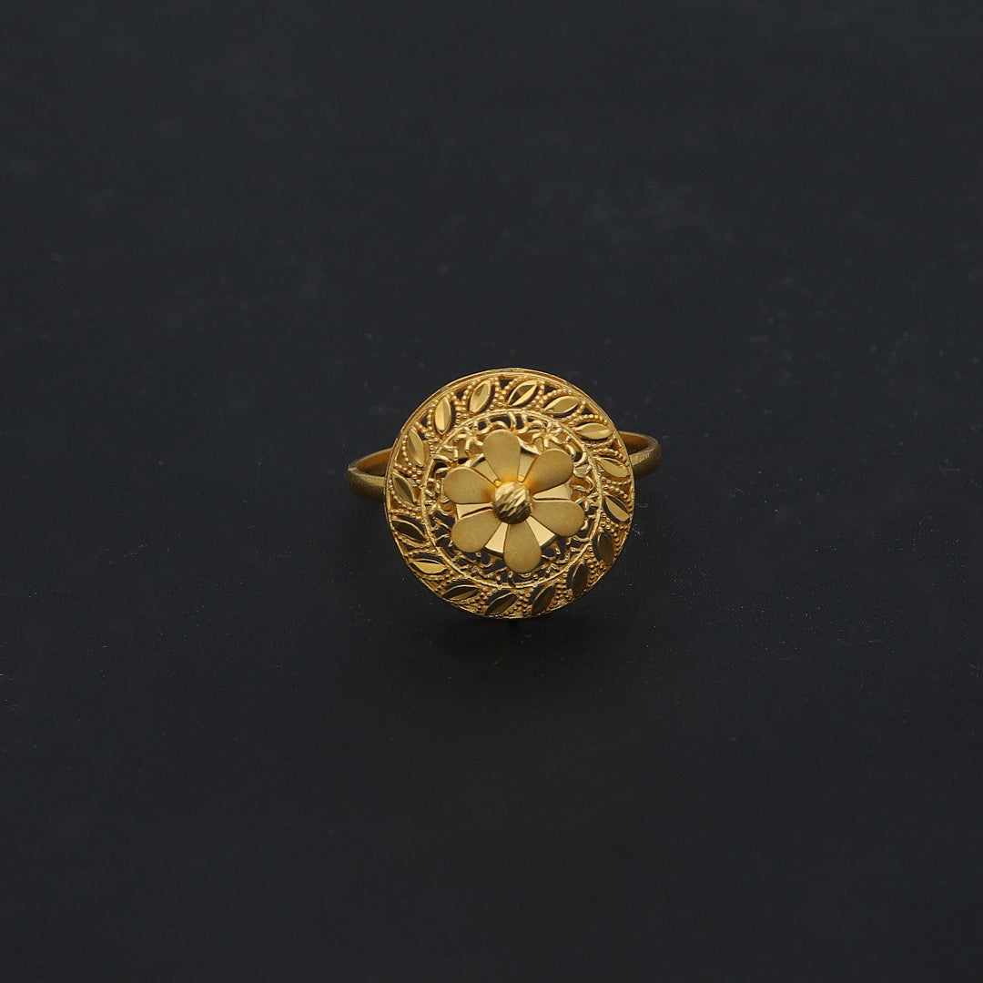 Gold Turkish Design Ring 21KT - FKJRN21KM11775
