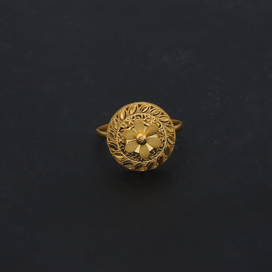Gold Turkish Design Ring 21KT - FKJRN21KM11775