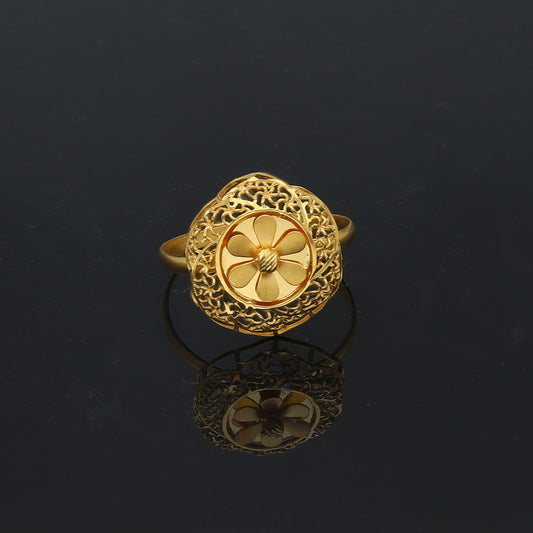 Gold Turkish Design Ring 21KT - FKJRN21KM11777