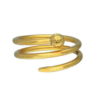 Gold Spiral Ring 21KT - FKJRN21KM11787