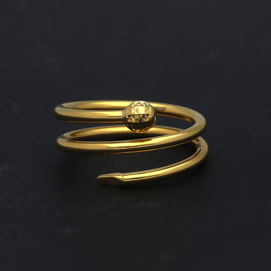 Gold Spiral Ring 21KT - FKJRN21KM11787