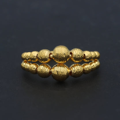 Gold Beads Ring 21KT - FKJRN21KM11789