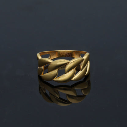 Gold Stylish Ring 21KT - FKJRN21KM11793