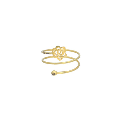 Gold Spiral Ring 21KT - FKJRN21KM11797