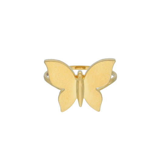 Gold Butterfly Shaped Ring 21KT - FKJRN21KM11798