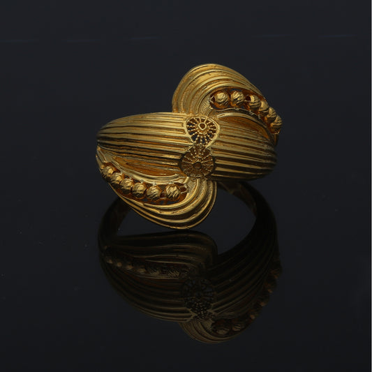 Gold Classic Ring 21KT - FKJRN21KM11809
