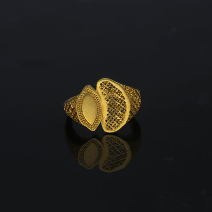 Gold Turkish Design Ring 21KT - FKJRN21KM11813