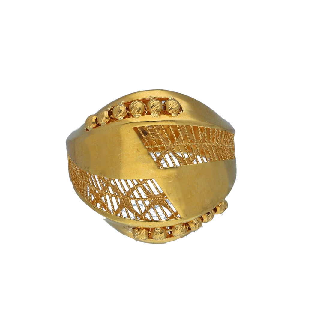 Gold Turkish Design Ring 21KT - FKJRN21KM11815