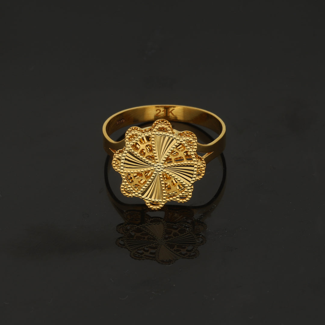 Gold Turkish Design Ring 21KT - FKJRN21KM11819