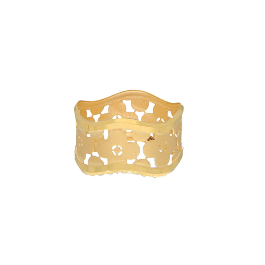 Gold Cutwork Design Ring 21KT - FKJRN21KM11882
