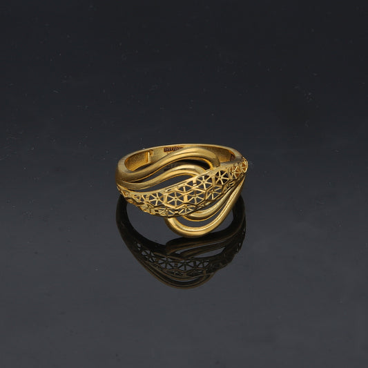 Gold Turkish Design Ring 21KT - FKJRN21KM11885