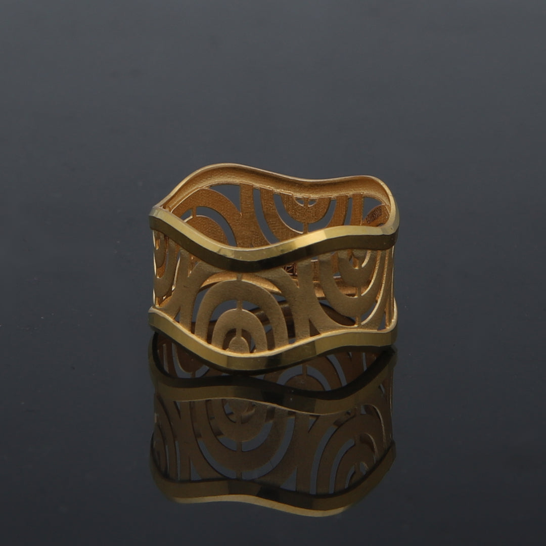 Gold Turkish Design Ring 21KT - FKJRN21KM11886