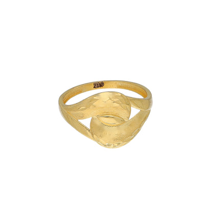 Gold Classic Design Ring 21KT - FKJRN21KM11888