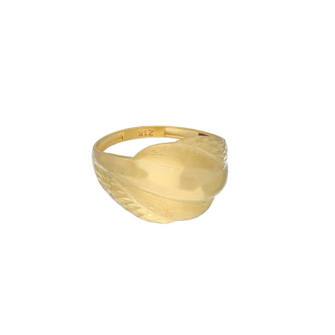 Gold Classic Design Ring 21KT - FKJRN21KM11890