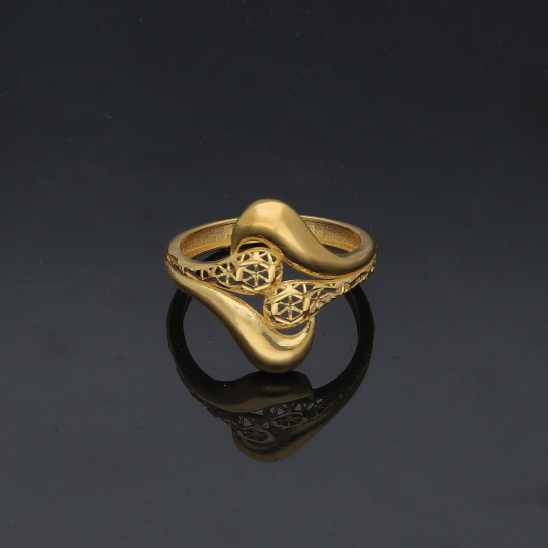 Gold Turkish Design Ring 21KT - FKJRN21KM11891