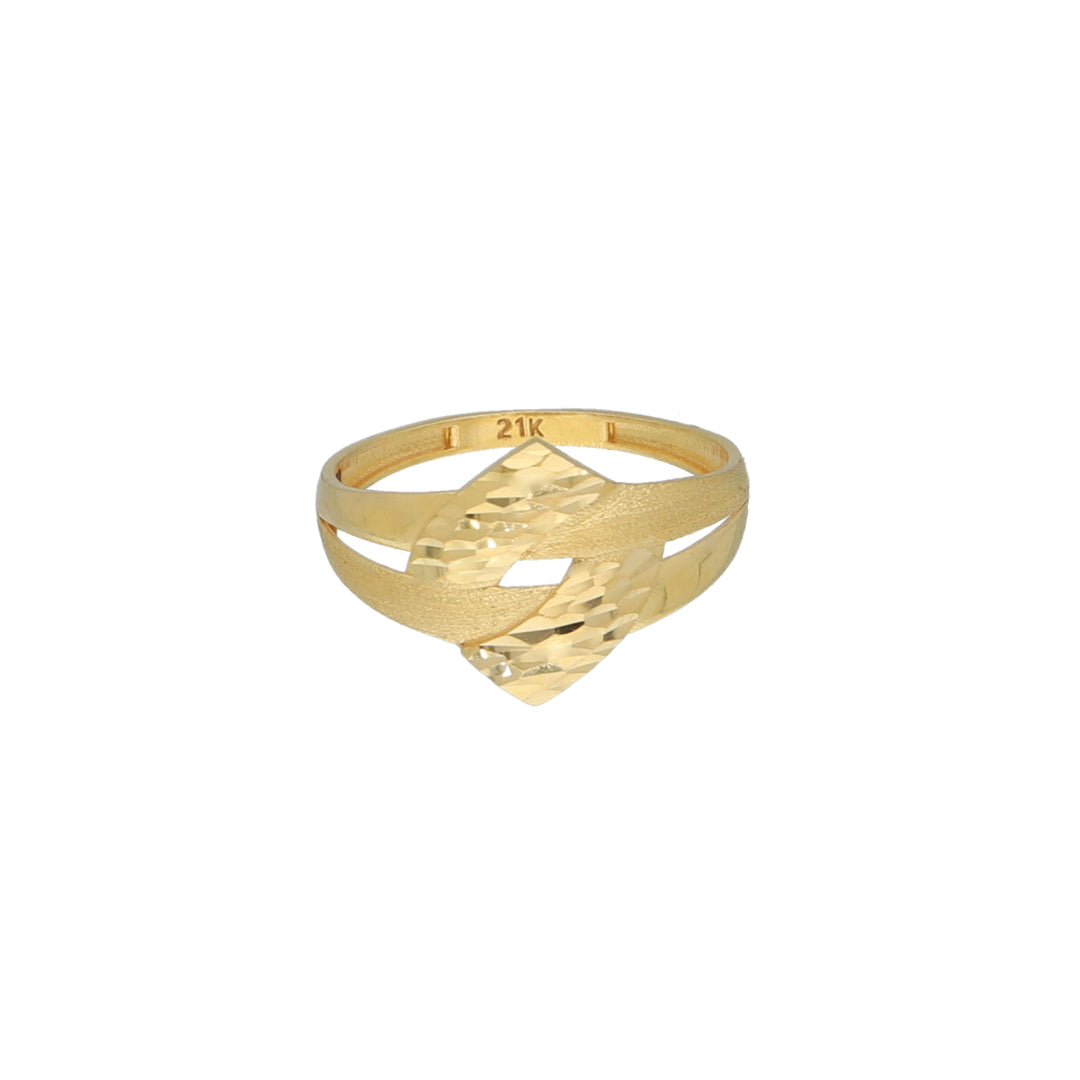 Gold Classic Design Ring 21KT - FKJRN21KM11892