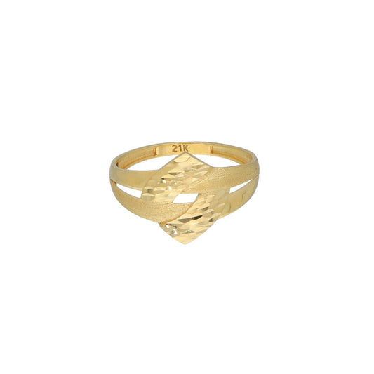 Gold Classic Design Ring 21KT - FKJRN21KM11892