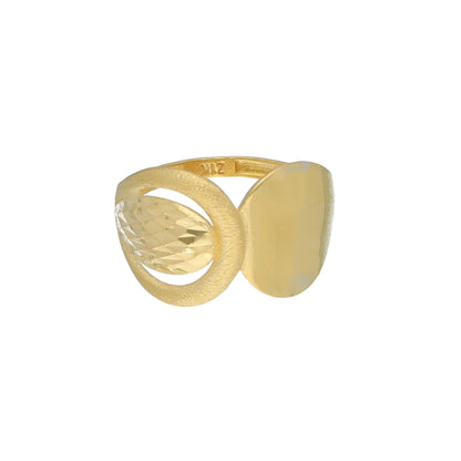 Gold Classic Design Ring 21KT - FKJRN21KM11893