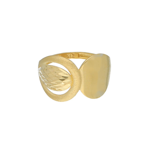 Gold Classic Design Ring 21KT - FKJRN21KM11893