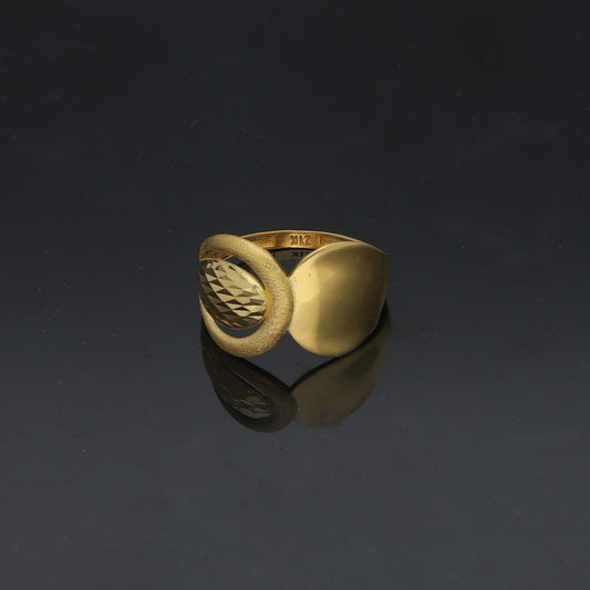 Gold Classic Design Ring 21KT - FKJRN21KM11893