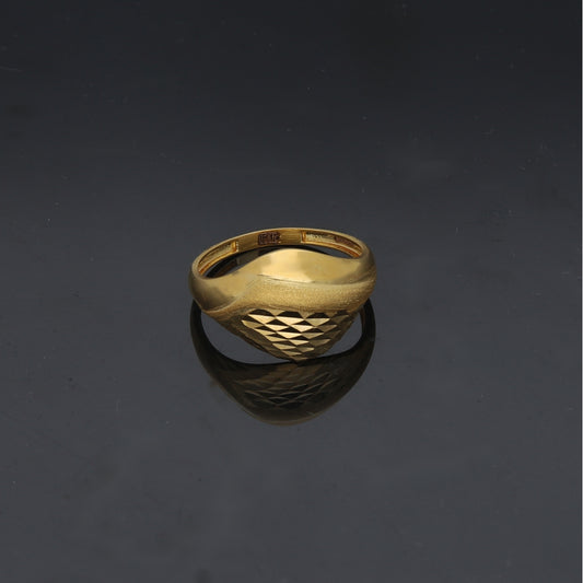 Gold Classic Design Ring 21KT - FKJRN21KM11894
