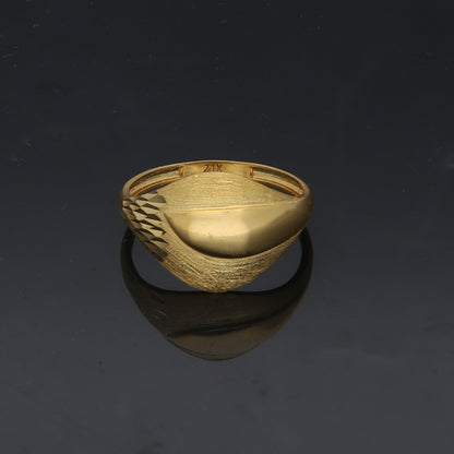 Gold Classic Design Ring 21KT - FKJRN21KM11896