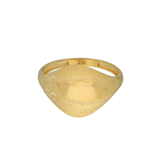 Gold Classic Design Ring 21KT - FKJRN21KM11896