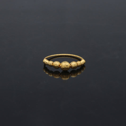 Gold Balls Design Ring 21KT - FKJRN21KM11908