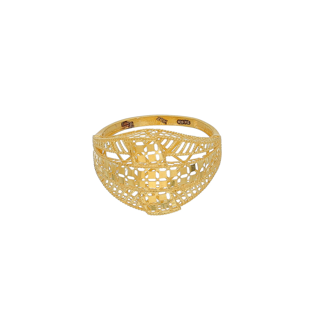 Gold Turkish Design Ring 21KT - FKJRN21KM11932
