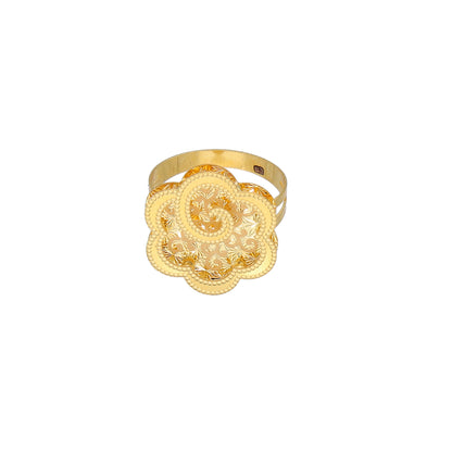 Gold Turkish Design Ring 21KT - FKJRN21KM11949