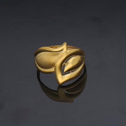 Gold Elegant Design Ring 21KT - FKJRN21KM11950