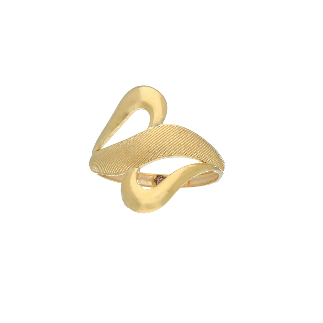 Gold Elegant Design Ring 21KT - FKJRN21KM11952