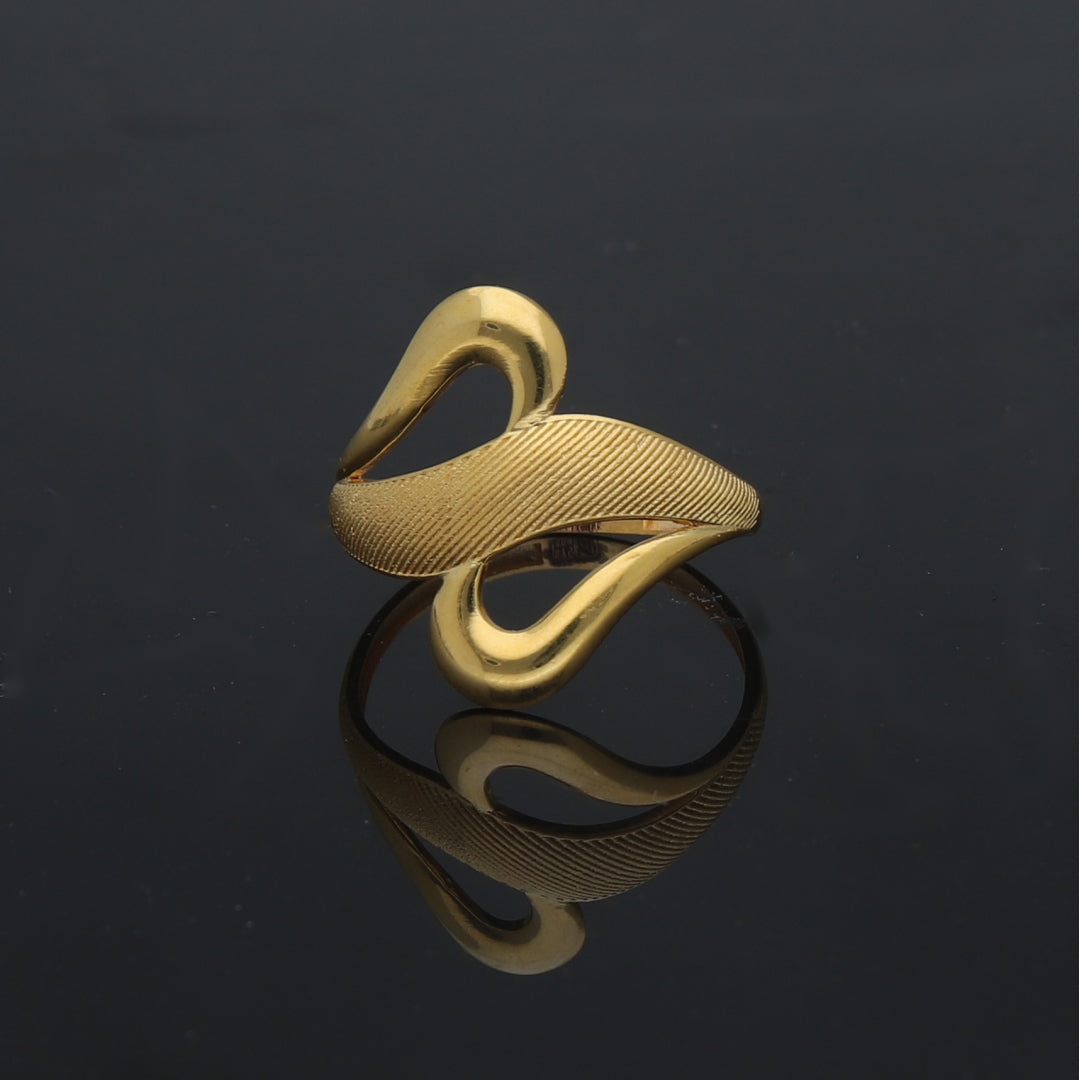 Gold Elegant Design Ring 21KT - FKJRN21KM11952