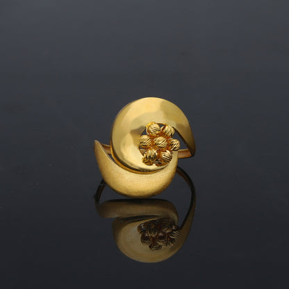 Gold Elegant Design Ring 21KT - FKJRN21KM11953