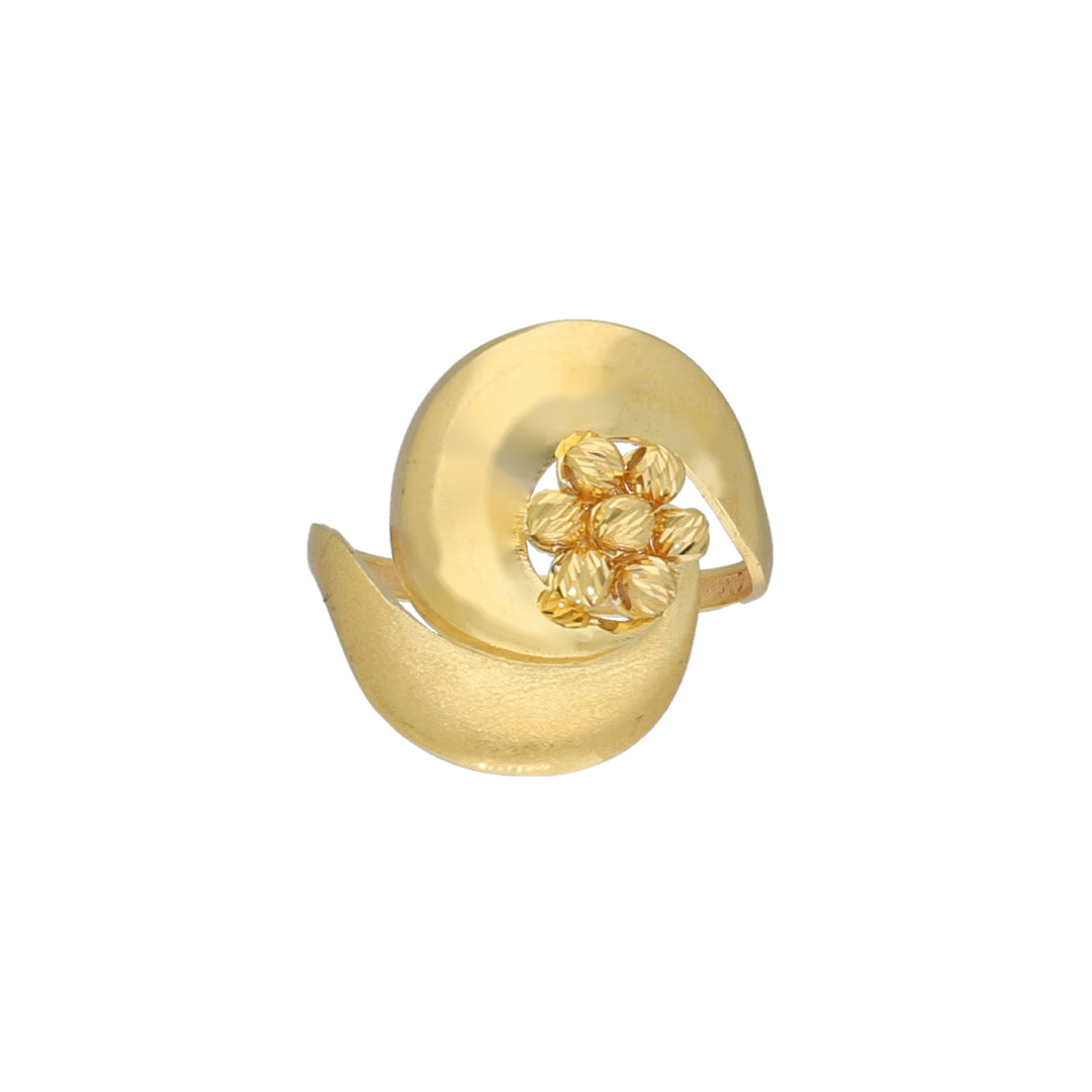 Gold Elegant Design Ring 21KT - FKJRN21KM11953