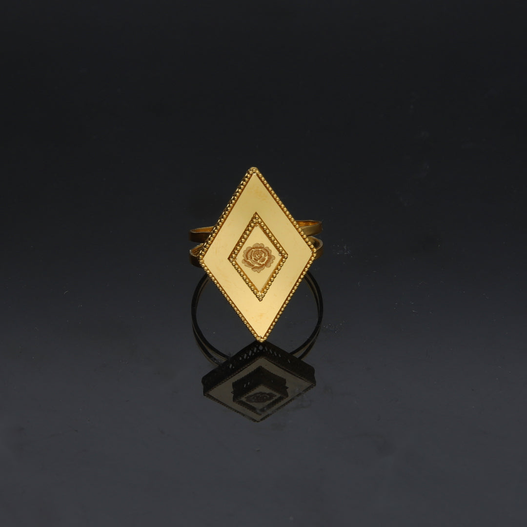 Gold Classic Ring 21KT - FKJRN21KM11956