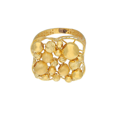 Gold Cluster Beads Ring 21KT - FKJRN21KM11957