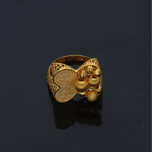 Gold Turkish Design Ring 21KT - FKJRN21KM11962