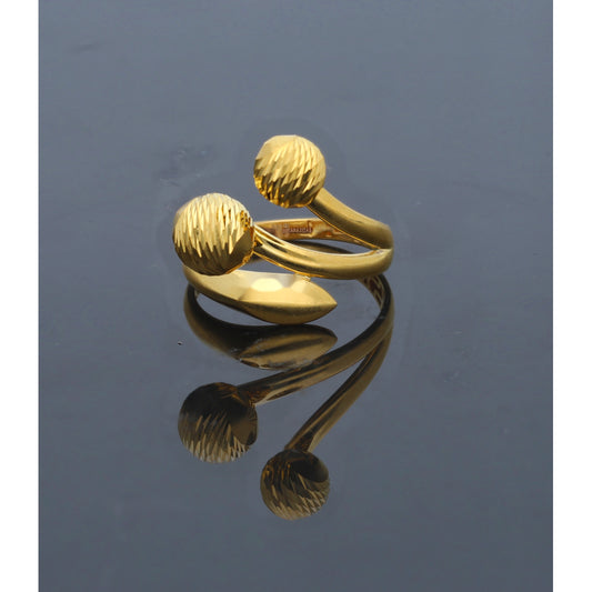 Gold Elegant Design Ring 21KT - FKJRN21KM11964